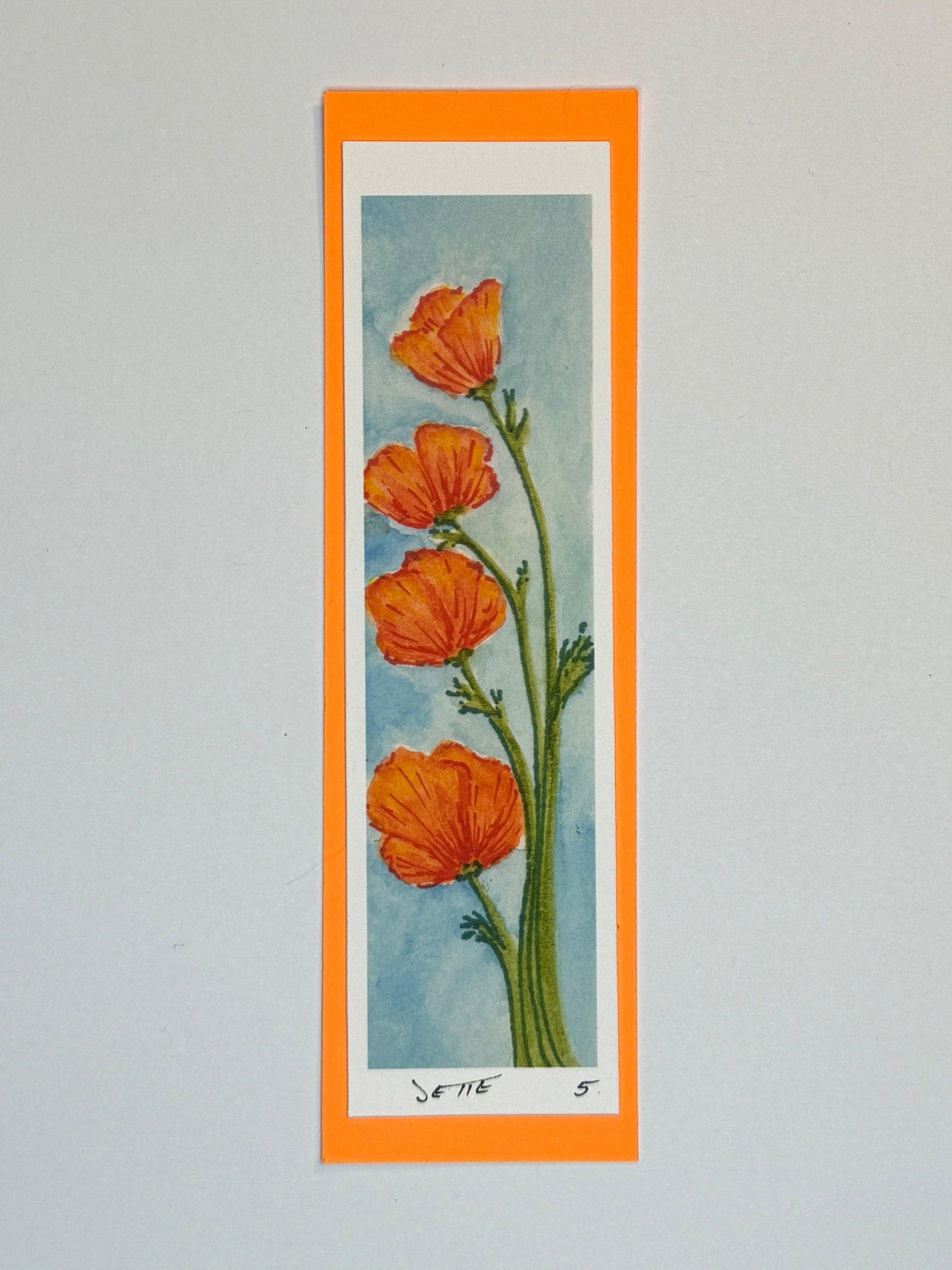 SM Bookmark "California Poppies" - Artist JETTE 