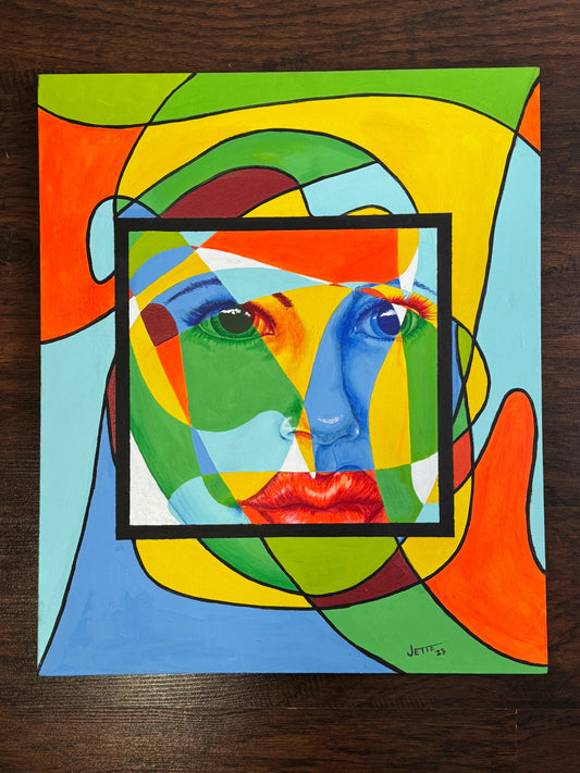 "Artist Block" Original Acrylic on Canvas - Artist JETTE 