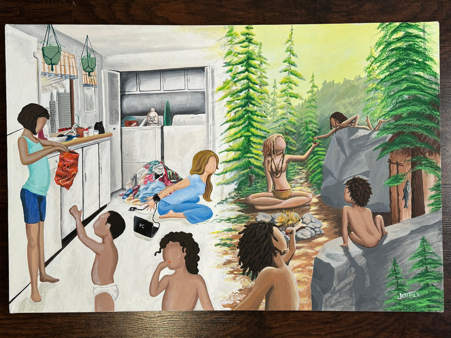 "Colonial Consequences" 24x36 Limited Edition Gallery Wrapped Canvas Print - Artist JETTE