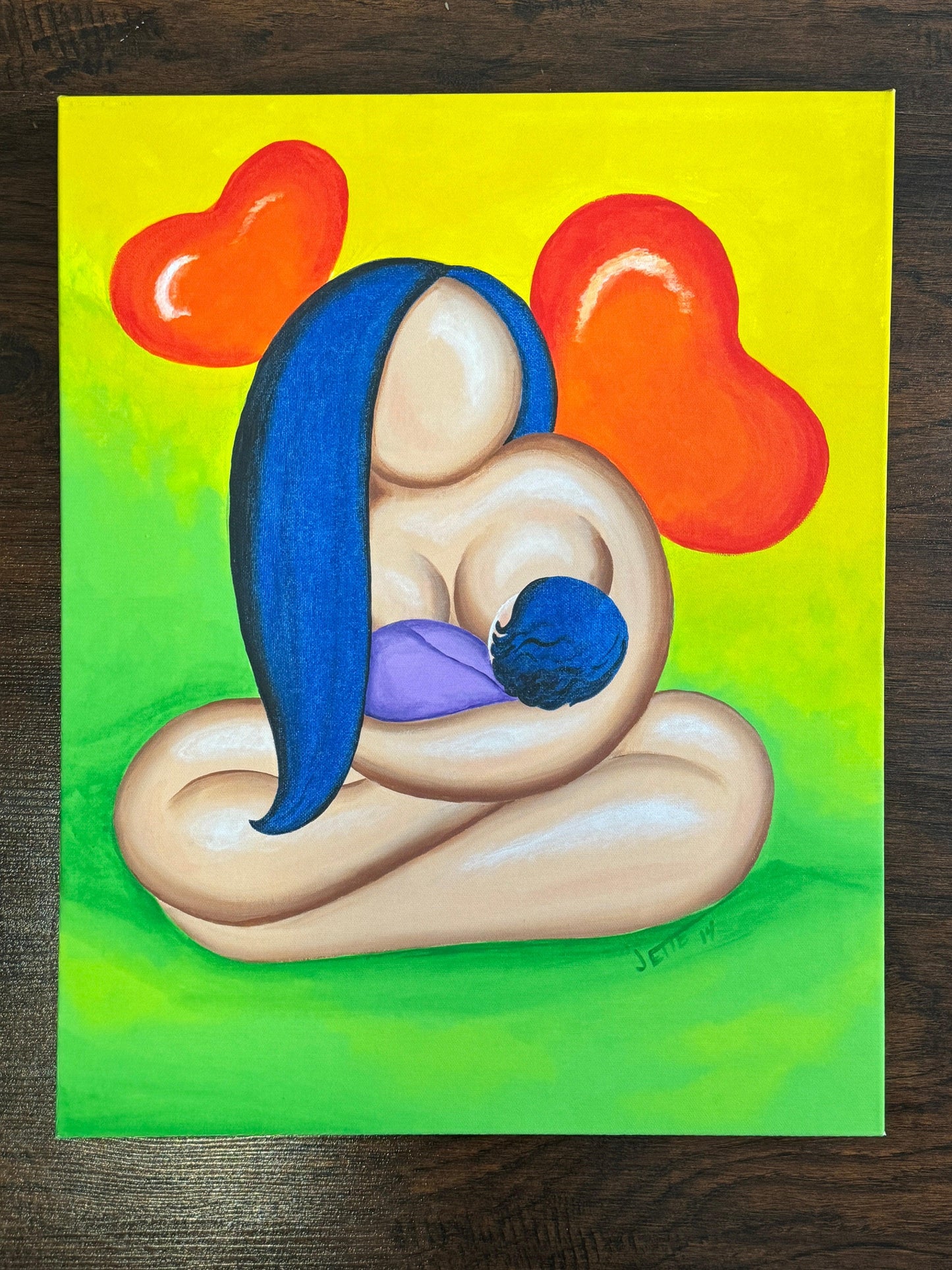 "Embrace of Motherhood" 16x20 inch Gallery Wrapped Print - Artist JETTE