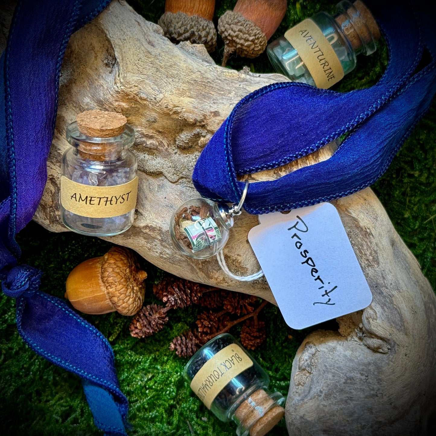 Spell Jar Pendants - PROSPERITY