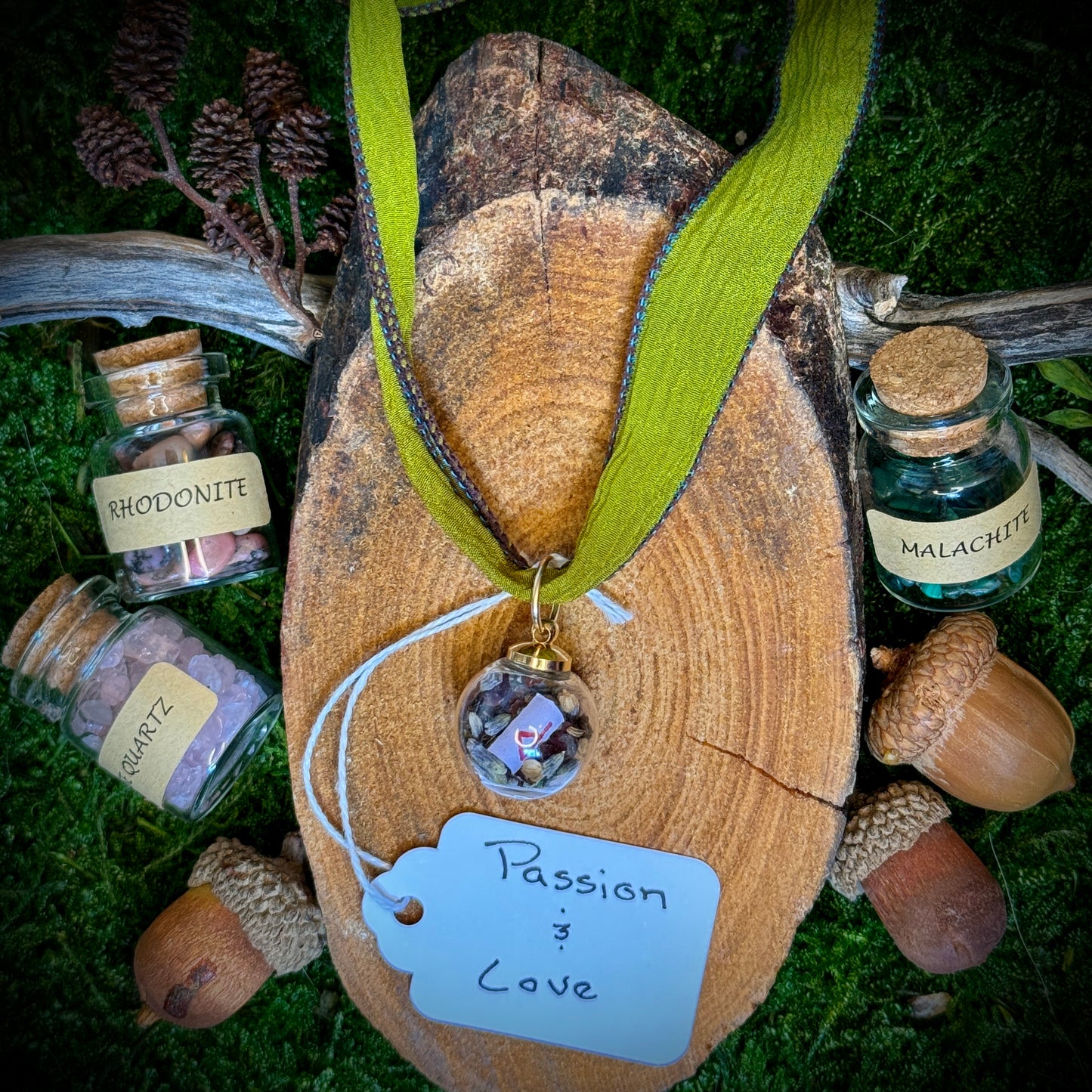 Spell Jar Pendants - LOVE/PASSION